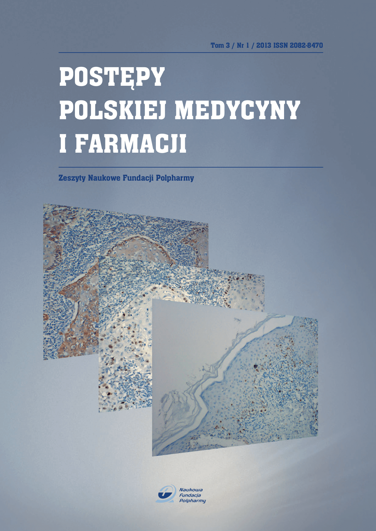 Postępy Polskiej Medycyny i Farmacji Tom 3/Nr 1/2013 okładka