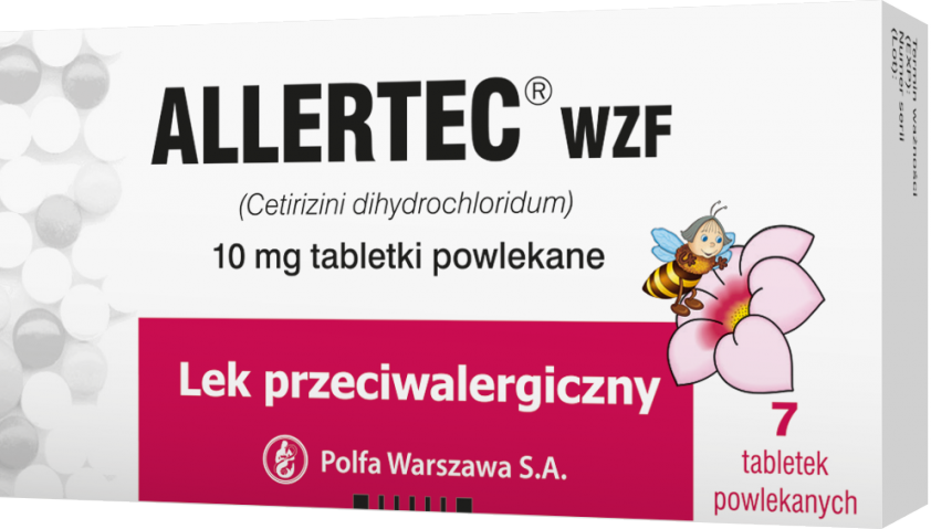 Allertec WZF 10 mg x 7 tabl. powl.
