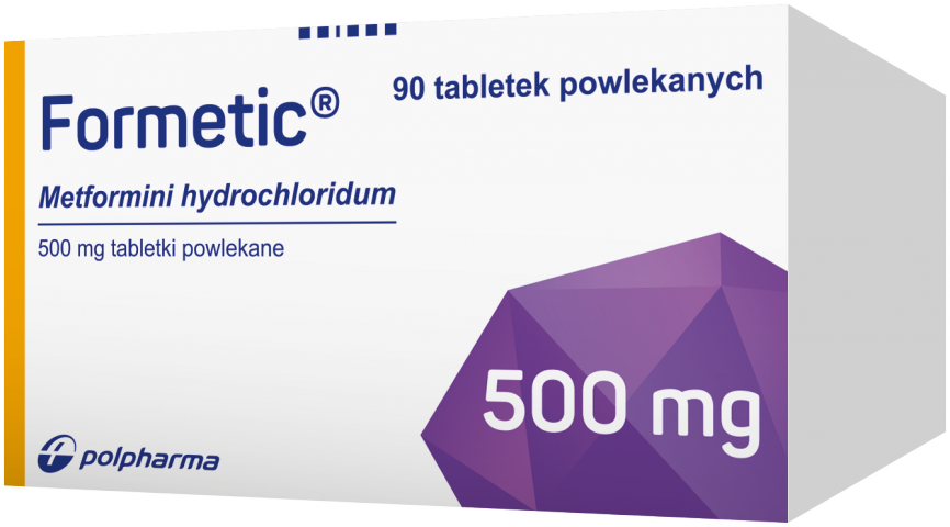 Formetic 500 mg x 90 tabl. powl.