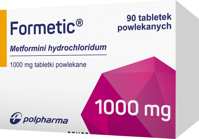 Formetic 1000 mg x 90 tabl. powl.