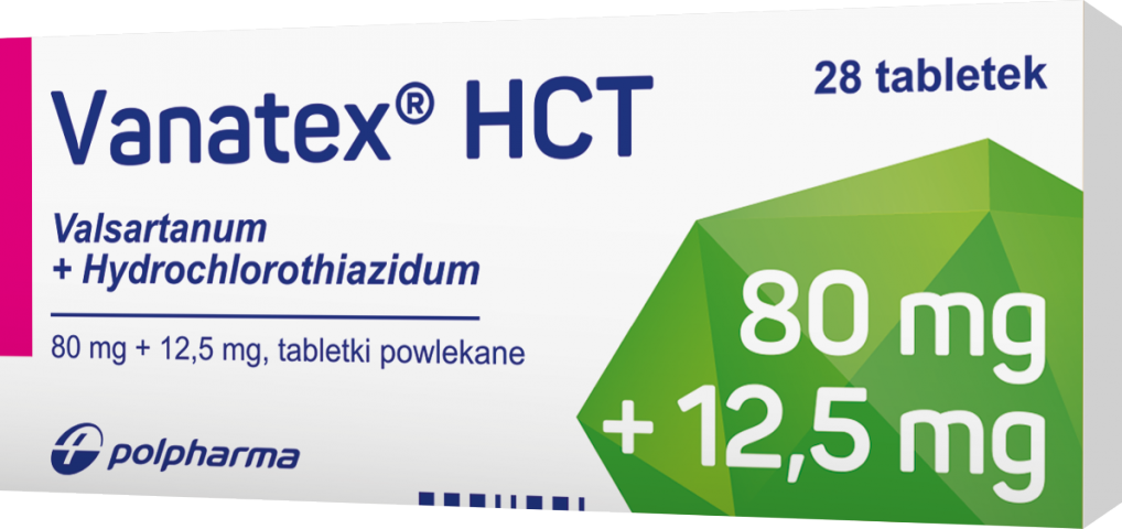 Vanatex HCT (12,5 mg + 80 mg) x 28 tabl. powl.