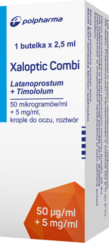Xaloptic Combi krople do oczu, roztwór (50 µg+5 mg)/ml 2,5 ml x 1