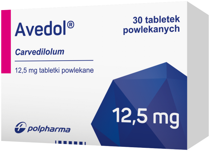 Avedol 12,5 mg x 30 tabl. powl.