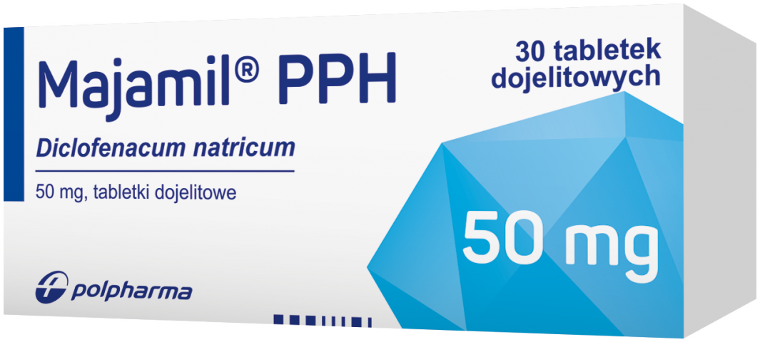 Majamil PPH 50 mg x 30 tabl. dojelit.
