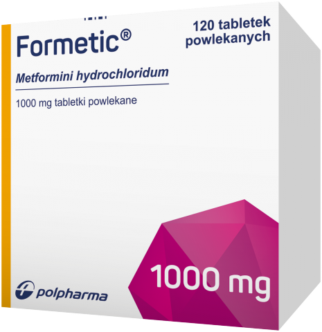 Formetic 1000 mg x 120 tabl. powl.