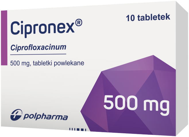 Cipronex 500 mg x 10 tabl. powl.