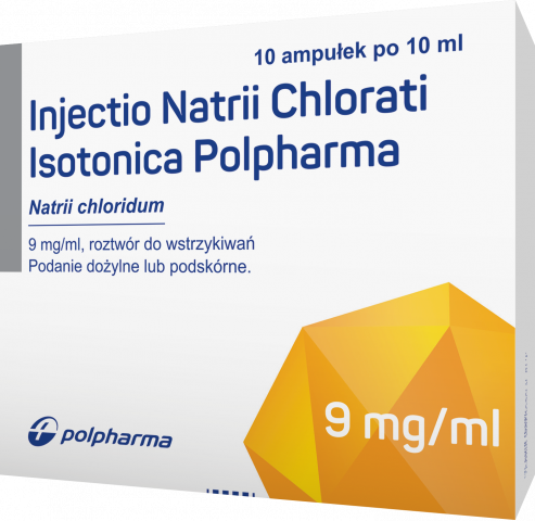 Inj. Natrii Chlorati Isot. Polpharma rozt do wstrz 0,9%10 ml x10 /szkl./