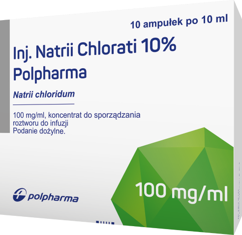 Inj. Natrii Chlorati 10% Polpharma roztwór do infuzji 10 ml x 10 /szkl./