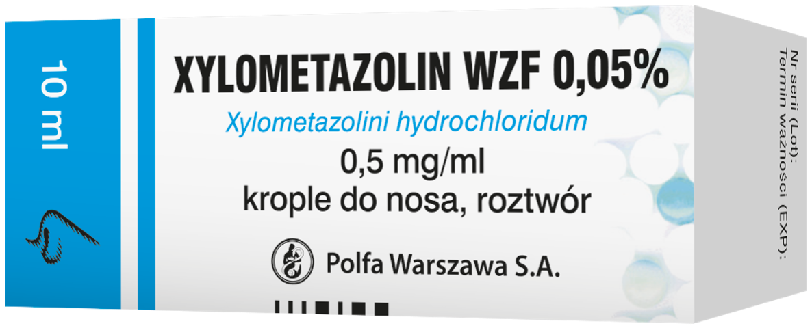 Xylometazolin WZF 0,05% krople do nosa, rozt. 0,5 mg/ml 10 ml x 1