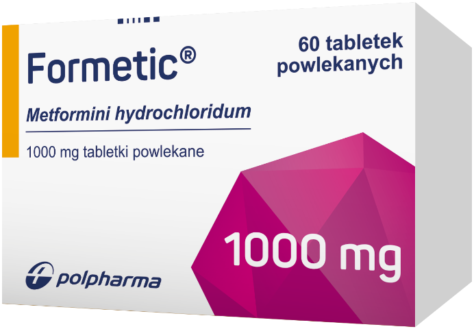 Formetic 1000 mg x 60 tabl. powl.