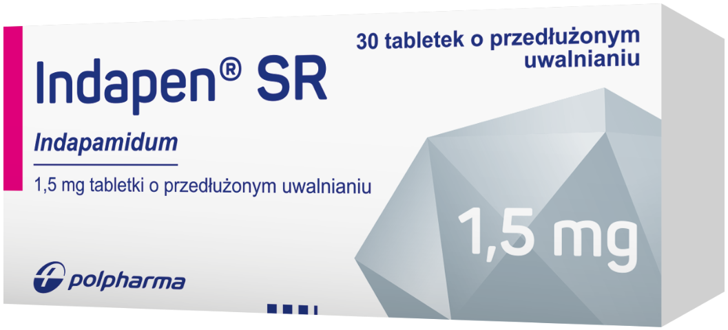 Indapen SR 1,5 mg x 30 tabl. o przedłuż. uwalnianiu
