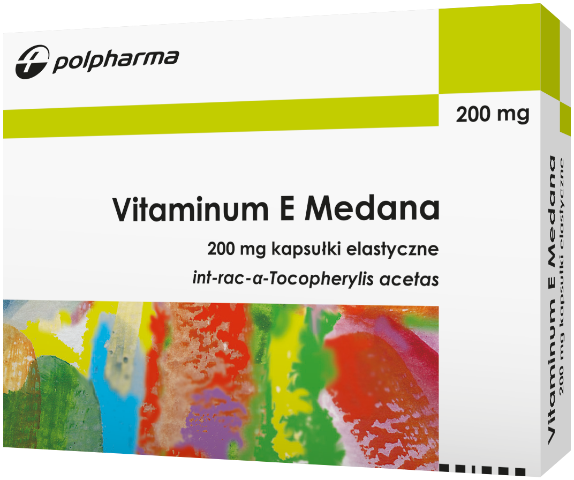 Vitaminum E Medana 200 mg x 20 kaps. elast.