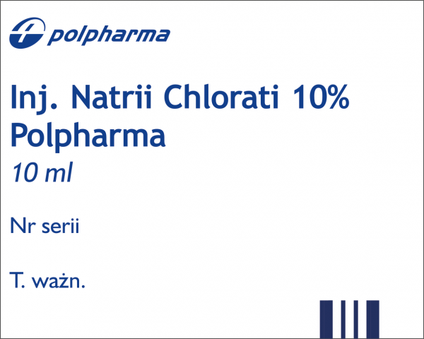 Inj. Natrii Chlorati 10% Polpharma roztwór do infuzji 10 ml x 100 /poliet/