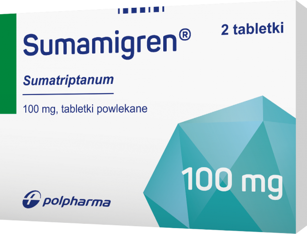 Sumamigren 100 mg x 2 tabl. powl.