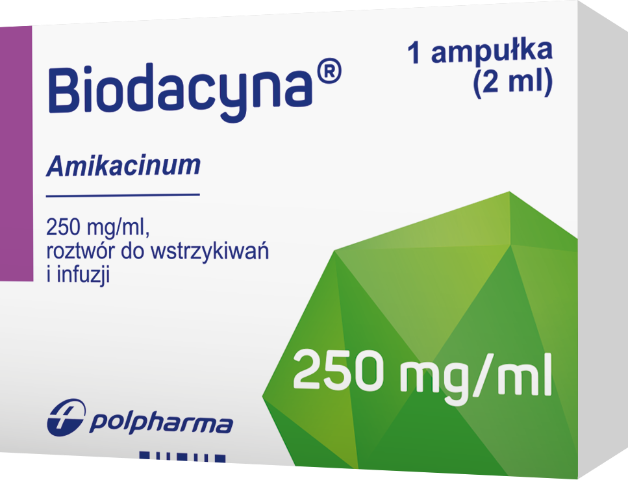 Biodacyna rozt. do inj. i inf. 250 mg/ml 2 ml