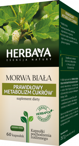 Herbaya Morwa Biała prawidłowy metabolizm cukrów x 60 kaps.