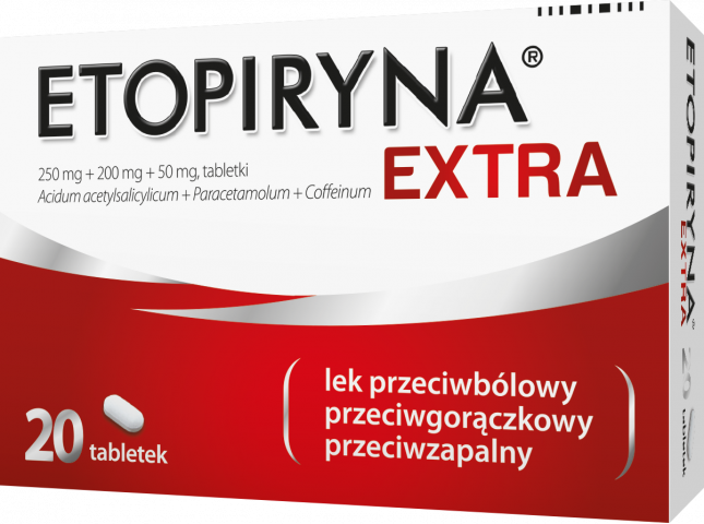 Etopiryna Extra (250 mg+200 mg+50 mg) x 20 tabl.