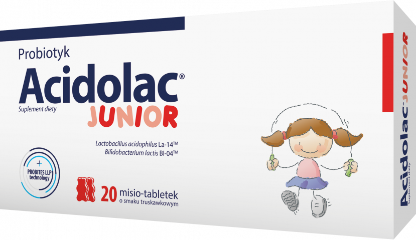Acidolac Junior (truskawka) x 20 tabl.