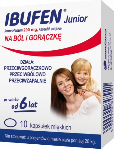 Ibufen Junior 200 mg x 10 kaps.