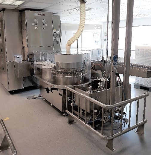 Aseptic glass vials filling line for sale Polpharma