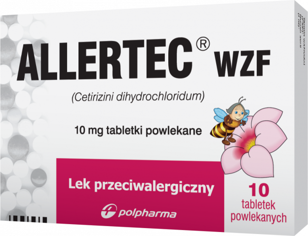 Allertec WZF 10 mg x 10 tabl. powl.