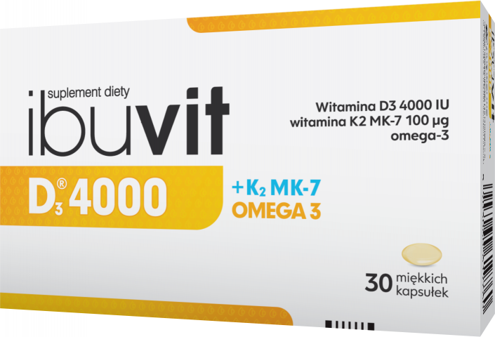 Ibuvit D3 4000 + K2 MK-7 Omega 3 x 30 kaps.