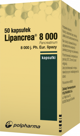 Lipancrea 8.000j Ph. Eur. Lipazy x 50 kaps.