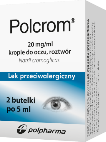 Polcrom krople do oczu, rozt. 20 mg/ml 5 ml x 2