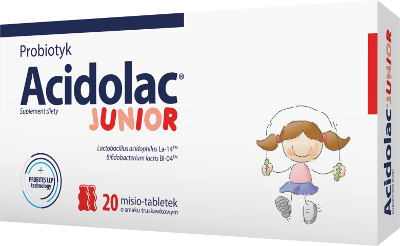 Acidolac Junior (truskawka) x 20 tabl.