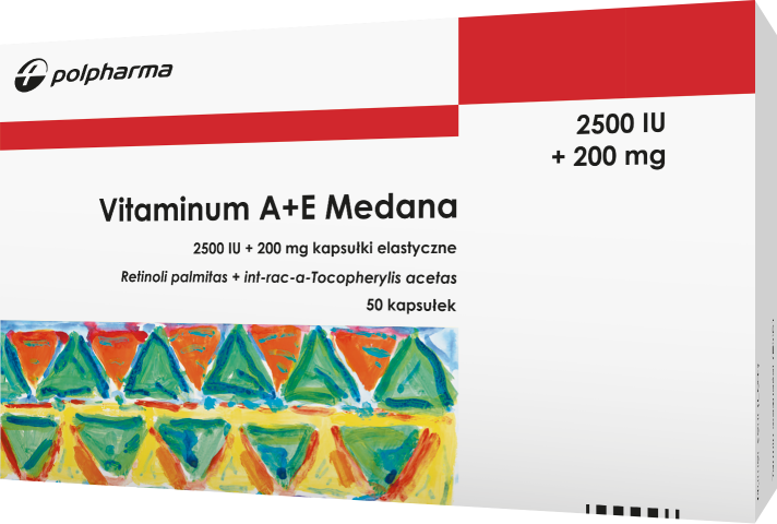 Vitaminum A+E Medana (2500 j.m. + 200 mg) x 50 kaps. elast.